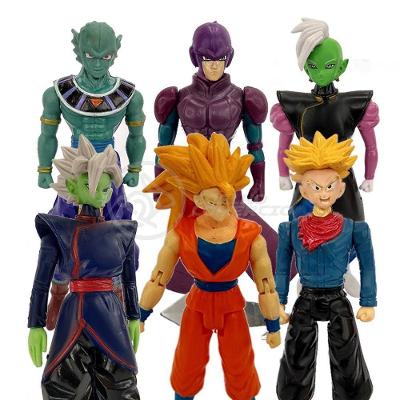 Kit 6 Bonecos Dragon Ball Super Goku Ssj3, Zamasu
