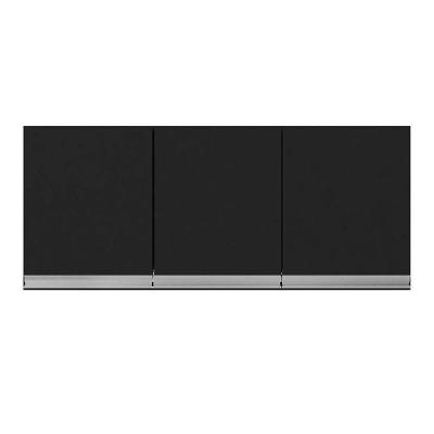Armário De Cozinha Aereo 3 Portas 120cm Andréia Preto - Ajl Móveis