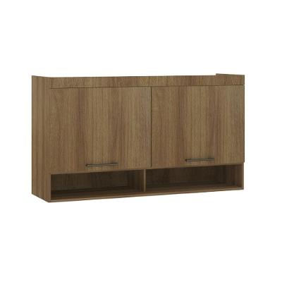 Armário Aéreo Maleiro Modulado 145cm 2 Portas Basculantes Paris Luciane Móveis Avelã Pf Com Avelã Pf