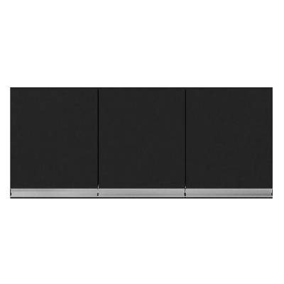 Armário De Cozinha Aéreo 120cm 3 Portas Preto