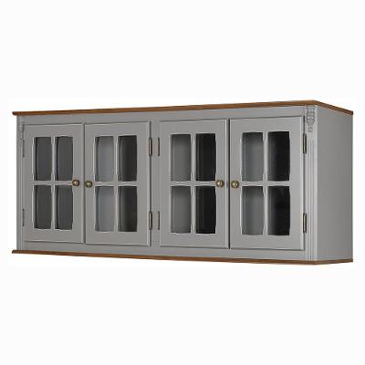 Aéreo Cozinha Hannover 160Cm Com 4 Portas Vidro - M550702V Garapa - Verniz
