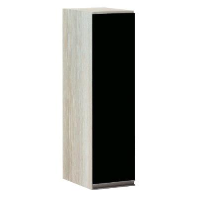 Armário Luciane 20cm 1 Porta Luci Legno Crema C/Preto Tx