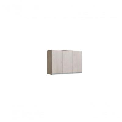 Armário Aéreo 90 Cm 3 Portas Malbec/Avelã - Peternella