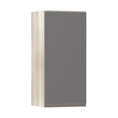 Armário Luciane 35cm 1 Porta Luci Legno Crema C/Cinza Puro