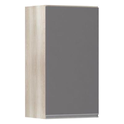 Armário Luciane 40cm 1 Porta Lis Legno Crema C/Cinza Puro