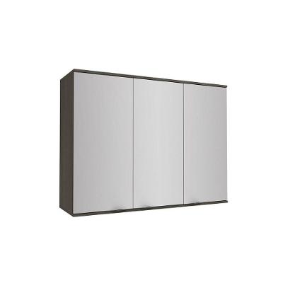 Armário Aéreo Nox 3 Portas Onix/steel 1,20m