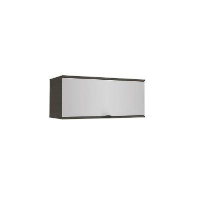 Armário Aéreo Basculante Nox 1 Porta Onix/steel 80cm