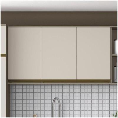 Armário Aéreo 03 Portas 120cm Cozinha évelin Henn Duna Cristal