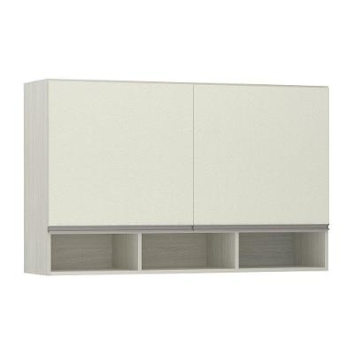 Armário 120cm 2 Portas C/Nicho Legno Crema C/Kashmir