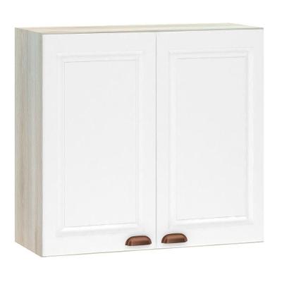 Armário Aéreo 80 Cm 2 Portas Legno Crema Com Branco Pet