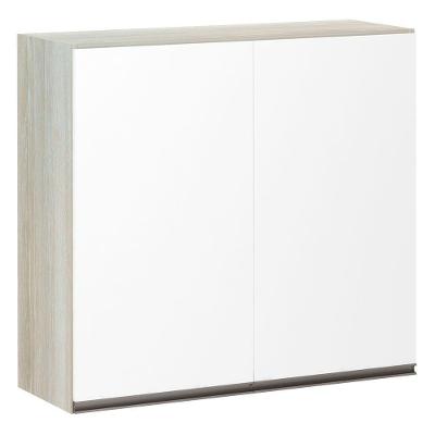 Armário 80cm 2 Portas Luci Legno Crema C/Branco Polar
