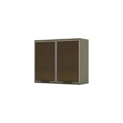Armário Aéreo 02 Portas De Vidro 80 Cm Connect Henn Duna