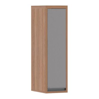 Armário Aéreo 20 Cm 1 Porta 1 Prateleira Vanilla Com Cinza