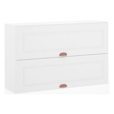 Armário Aéreo Basculante Duplo 120cm 2 Portas Branco Polar
