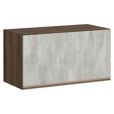 Armário Para Cozinha 70 Cm 1 Porta Dourado Com Concreto