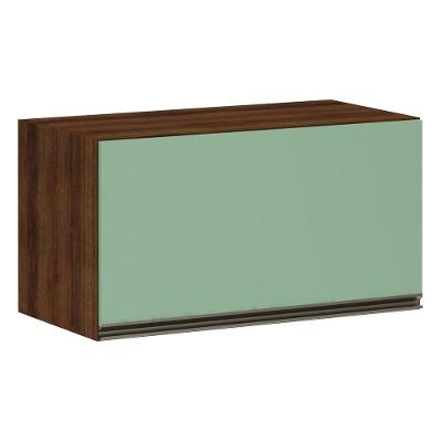 Armário Para Cozinha 70 Cm 1 Porta Dourado Com Verde