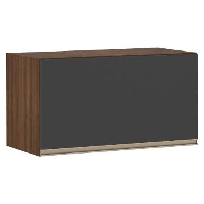 Armário Para Cozinha 70 Cm 1 Porta Dourado Com Preto Txt
