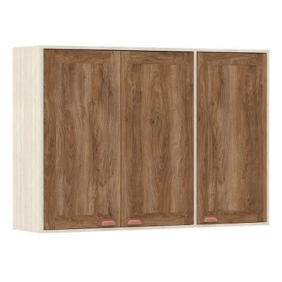 Armário Aéreo De Cozinha 120 Cm 3 Portas 5 Prateleiras