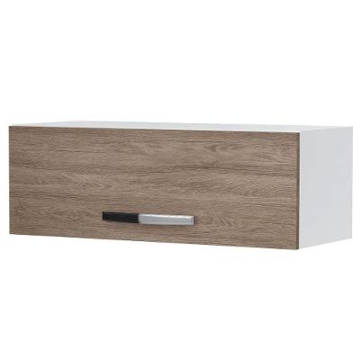 Armário Aéreo Geladeira 1 Porta Veneza 70cm branco castanho