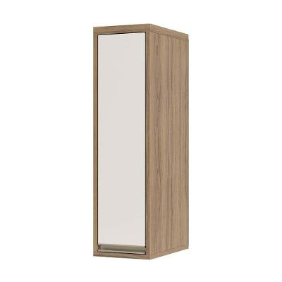 Armário Aéreo 20cm 1 Porta 1 Prateleira Mel Vanilla C/Pérola