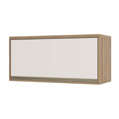 Armário Aéreo 80cm 1 Porta Basculante Mel Vanilla C/Pérola