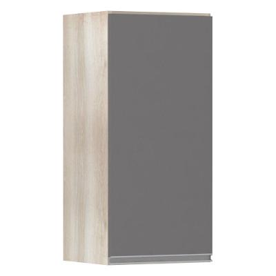 Armário Aéreo 35cm 1 Porta Lis Legno Crema C/Cinza Puro