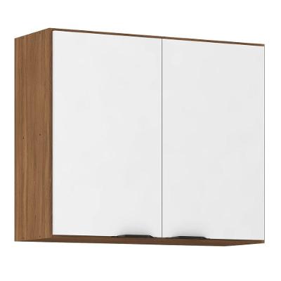 Armário Aéreo 2 Portas 80cmFirenze Amêndola Touch Branco