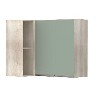 Armário Canto Reto Conjugado 2 Portas C/Nicho Legno Crema