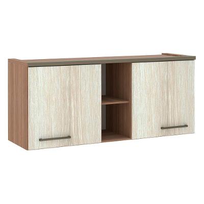 Armário Aéreo Modulado 2 Portas 165cm Vanilla C/Legno