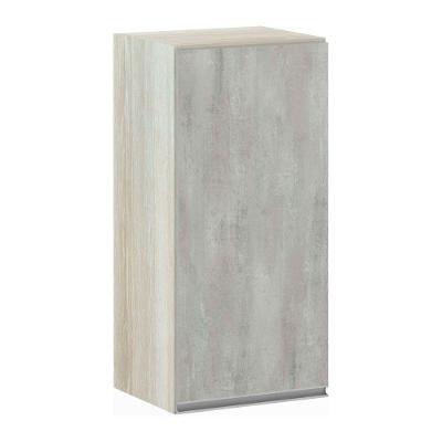 Armário Aéreo 35cm 1 Porta Lis Legno Crema C/Concreto