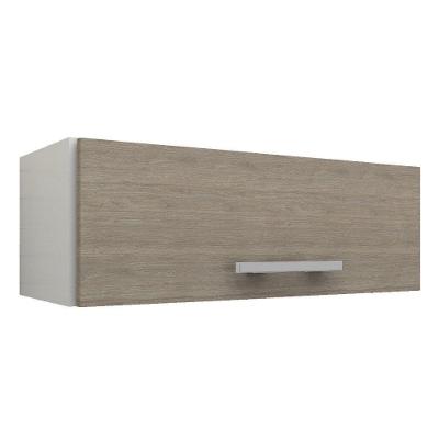 Armário Aéreo 01 Porta Milão Branco E Castanho - D´rossi