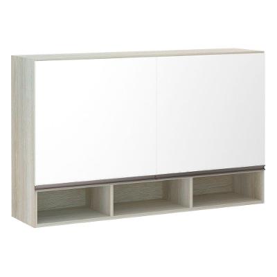 Armário 120cm 2 Portas C/Nicho Legno Crema C/Branco Pola