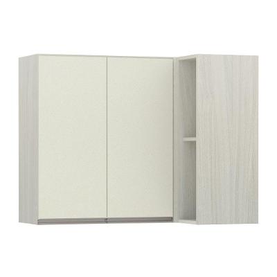 Armário Canto Reto Conjugado 2 Portas C/Nicho Legno Crema