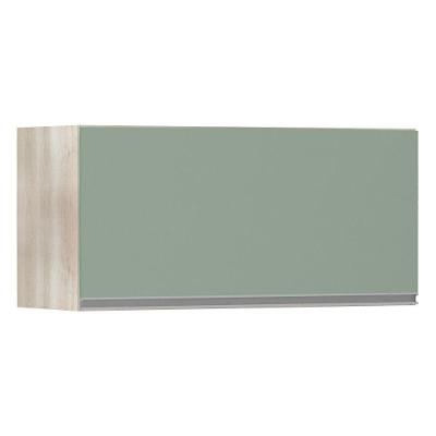 Armário Basculante 80cm 1 Porta Lis Legno Crema C/Verde