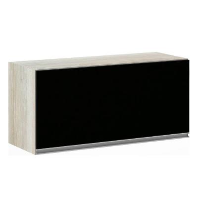 Armário Basculante 80cm 1 Porta Lis Legno Crema C/Preto Tx