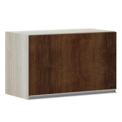 Armário Basculante 60cm 1 Porta Lis Legno Crema C/Nogueira
