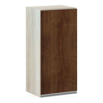 Armário Aéreo 35cm 1 Porta Lis Legno Crema C/Nogueira