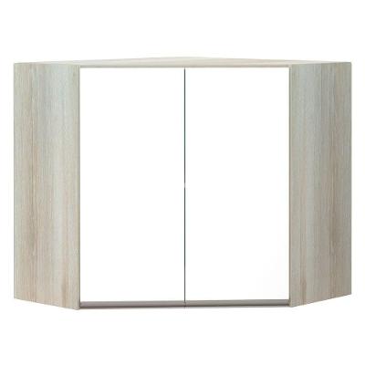Armário Canto Diagonal 2 Portas Legno Crema C/Branco Polar