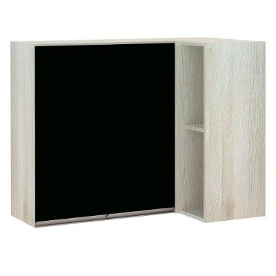 Armário Canto Reto Conjugado 2 Portas C/Nicho Legno Crema