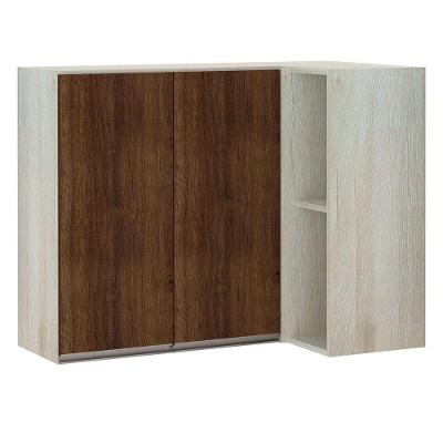 Armário Canto Reto Conjugado 2 Portas C/Nicho Legno Crema