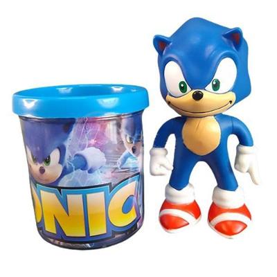 Kit Boneco Sonic Azul Articulado 15Cm + Caneca 350Ml Nº12