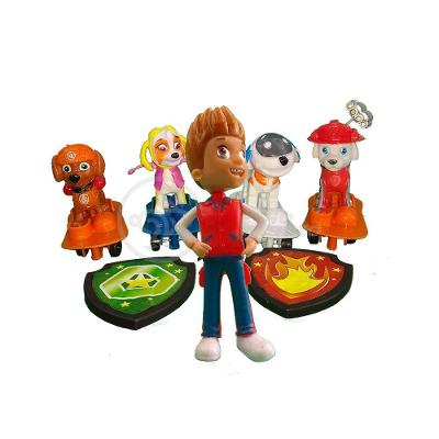Kit 5 Bonecos Brinquedos Patrulha Canina Com 4 Skate 4