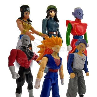 Kit 6 Bonecos Dragon Ball Vegetto Ssj3 Jiren Trunks