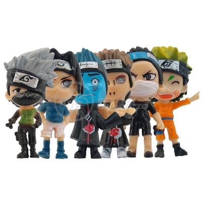 Kit 6 Bonecos Action Figure Naruto Akatsuki 6Cm