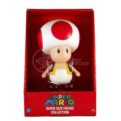 Boneco Action Figure Cogumelo Toad Super Size 20Cm Mario