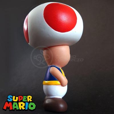 Kit Boneco Toad Cogumelo 10Cm + Caneca Super Mario 350Ml