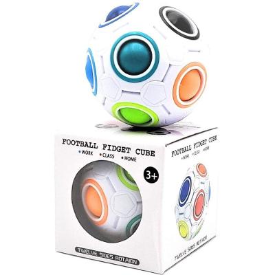 Football Fidget Cube Jogo Quebra Cabeça Infantil 12 Buracos