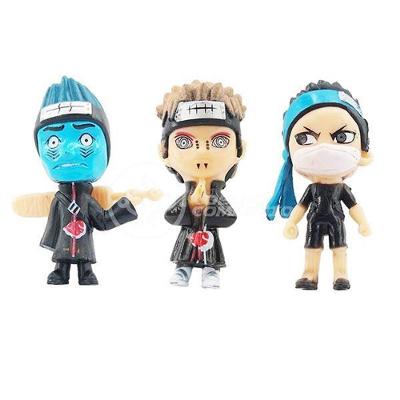 Kit 6 Bonecos Action Figure Naruto Akatsuki 6Cm