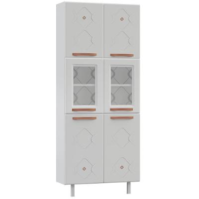 Armário Paneleiro Aço Telasul Mirage New Com Vidro Branco