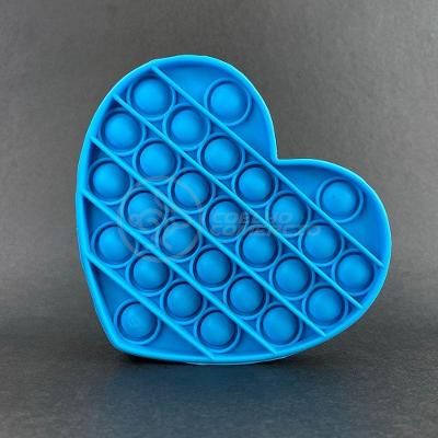 Pop It Coração Anti Stress Estourar Bolha Azul